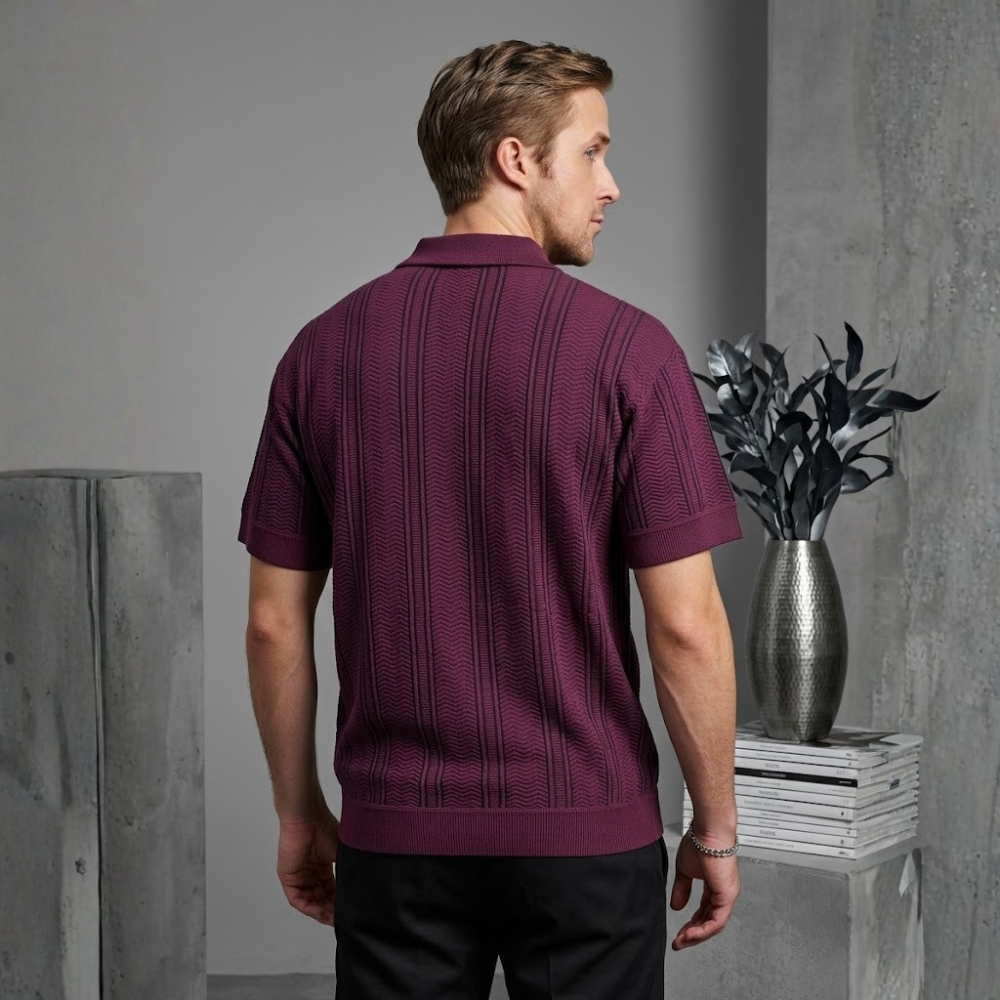 Mens Summer Casual Short Sleeve Knit