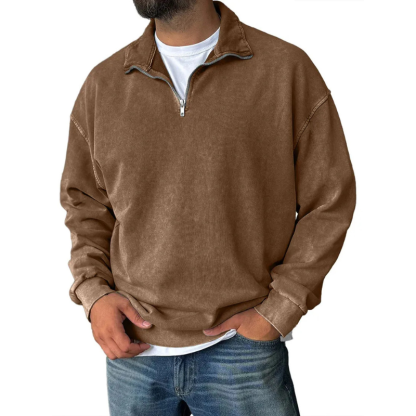 Casual Half Zip Collar Sweatshirt