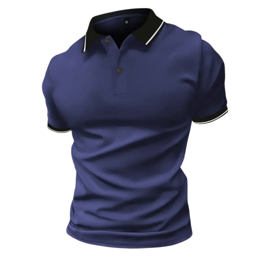 Pack of 3 Short Sleeve Polo T Shirts with Contrast Trim for Men