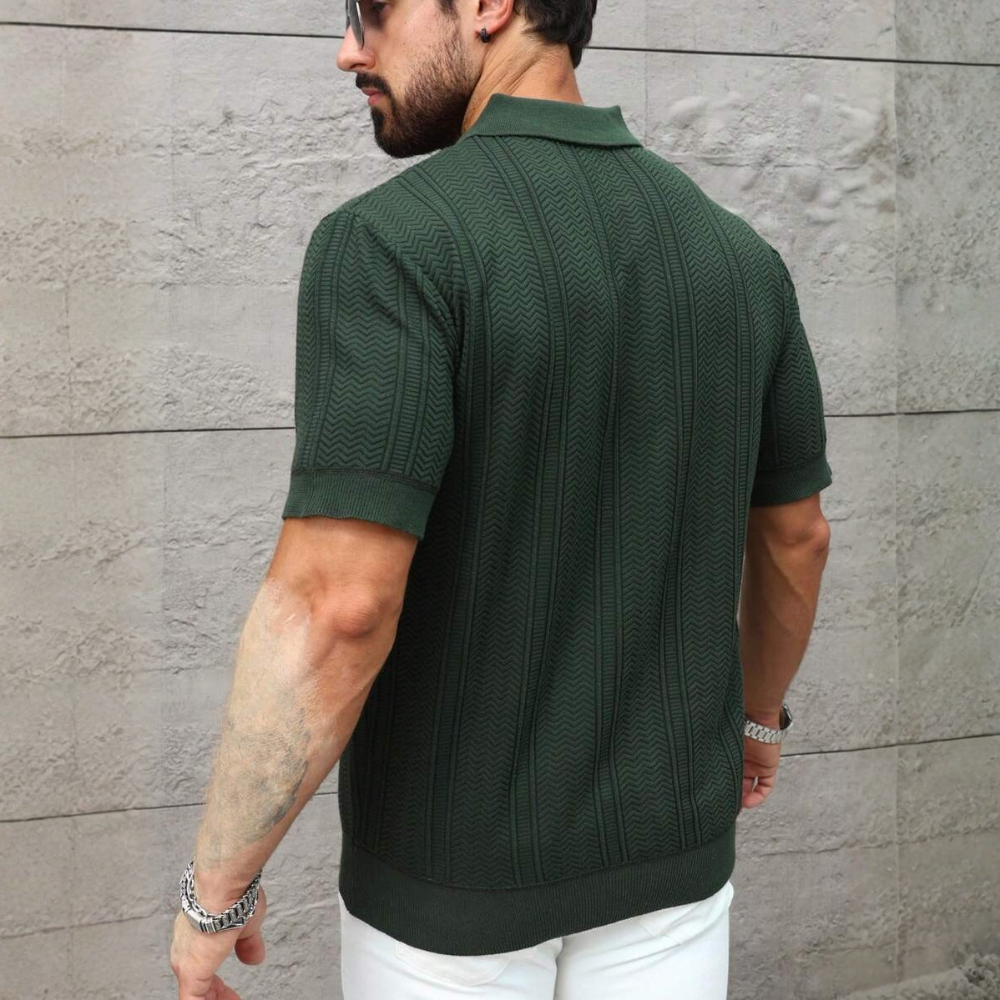 Mens Summer Casual Short Sleeve Knit