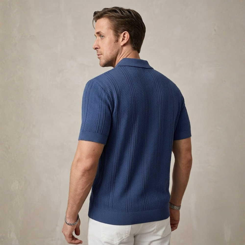 Mens Summer Casual Short Sleeve Knit