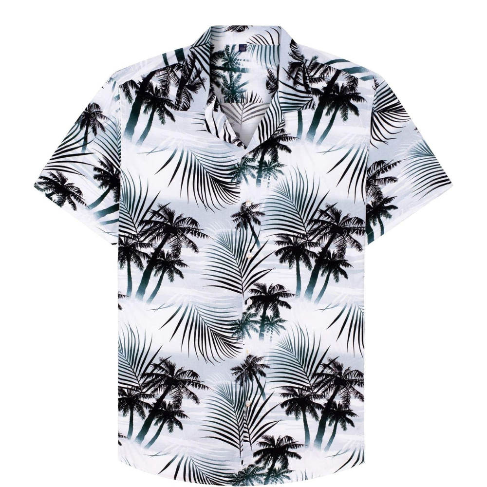 Tropical Hawaiian Casual Vacation Button Shirt