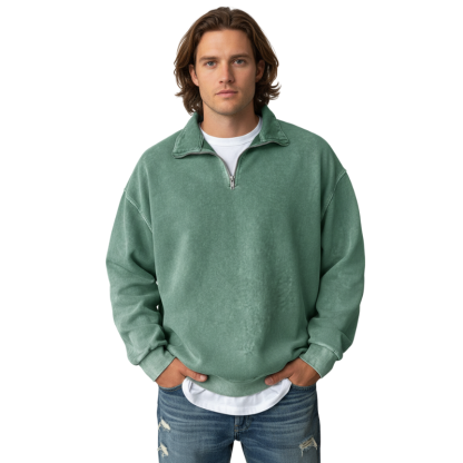 Long Sleeve Half Zip Sweatshirt For Men