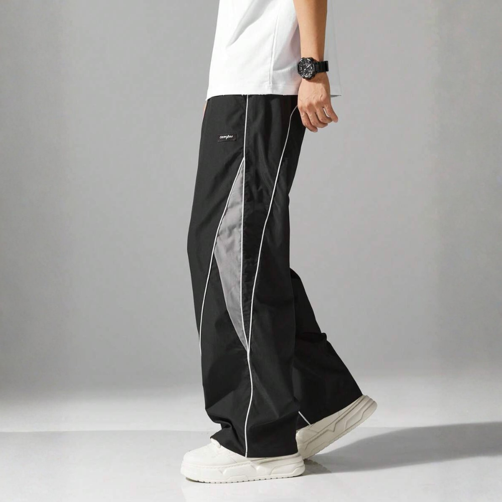 Street Style Sweatpants With Side Stripes Design And Drawstring For Men
