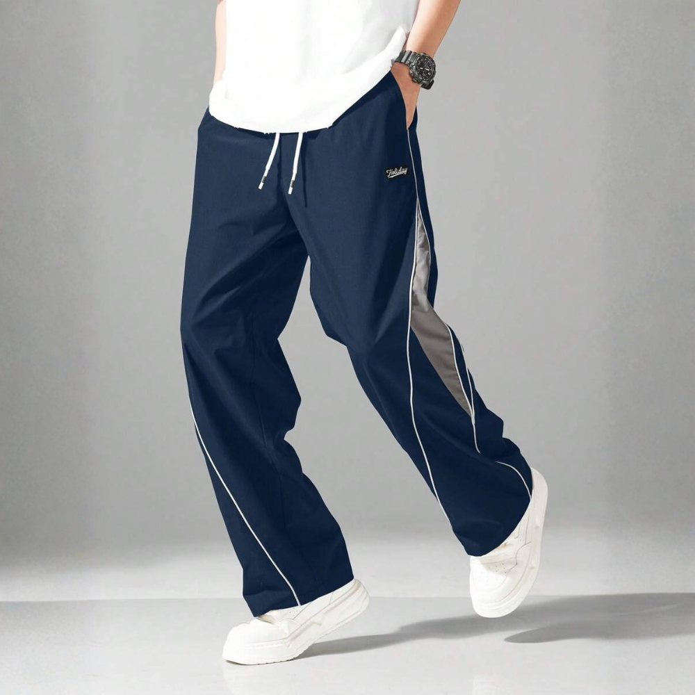 Street Style Sweatpants With Side Stripes Design And Drawstring For Men
