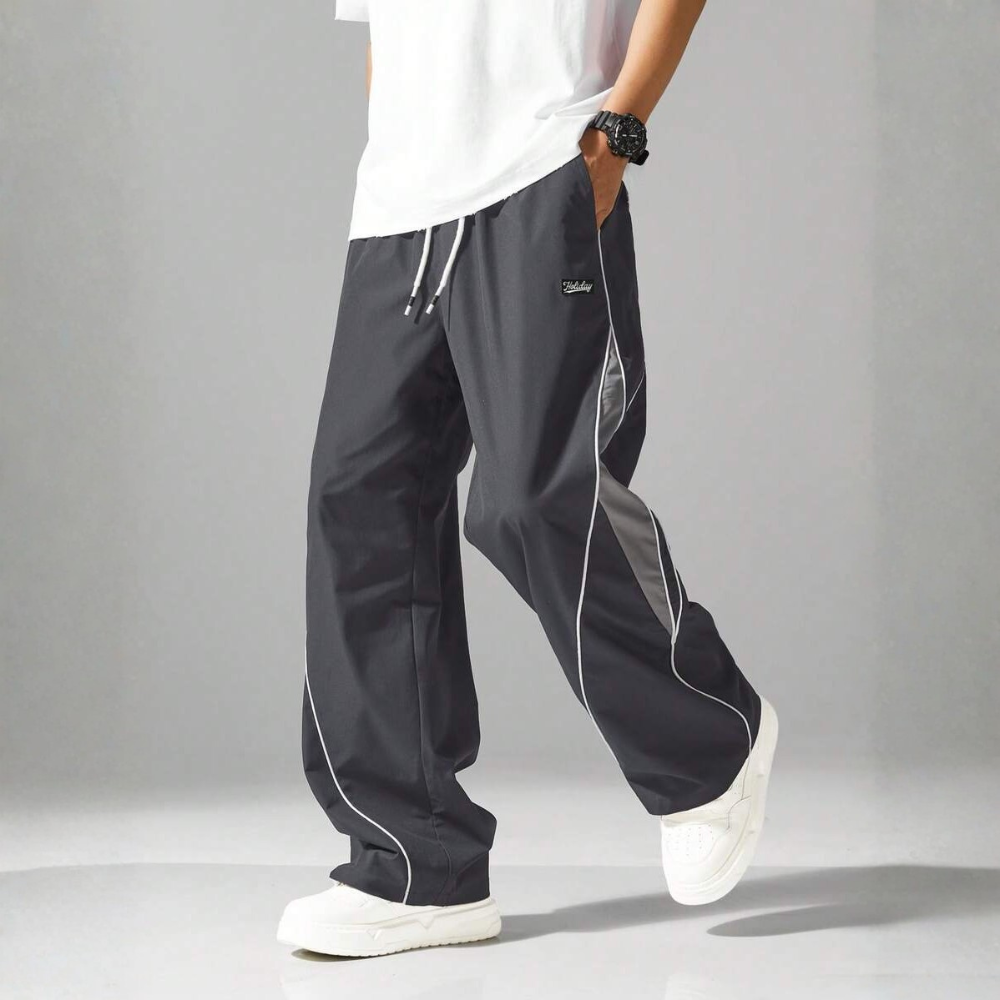 Street Style Sweatpants With Side Stripes Design And Drawstring For Men