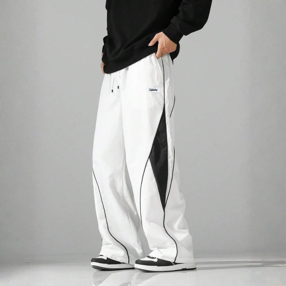 Street Style Sweatpants With Side Stripes Design And Drawstring For Men