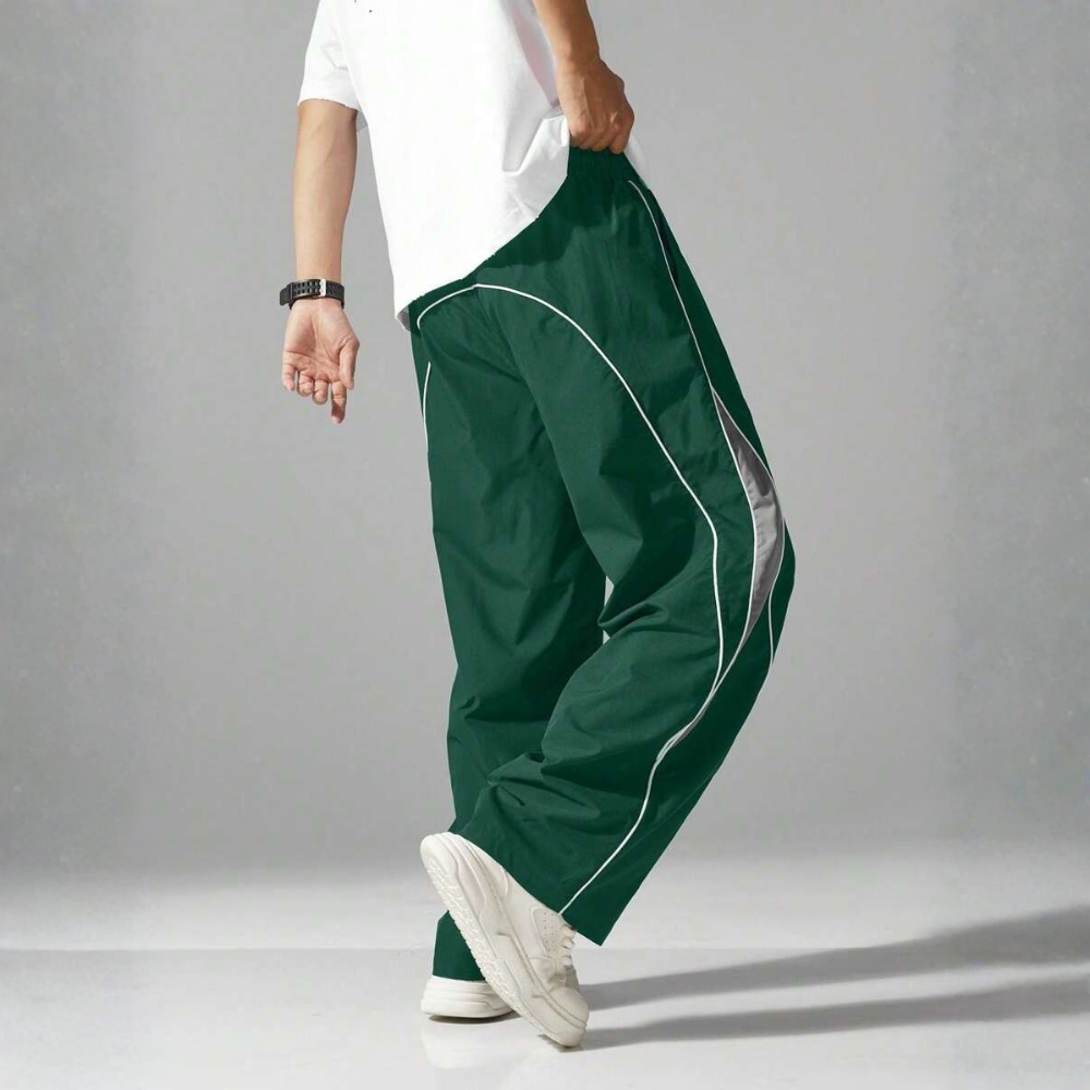 Street Style Sweatpants With Side Stripes Design And Drawstring For Men