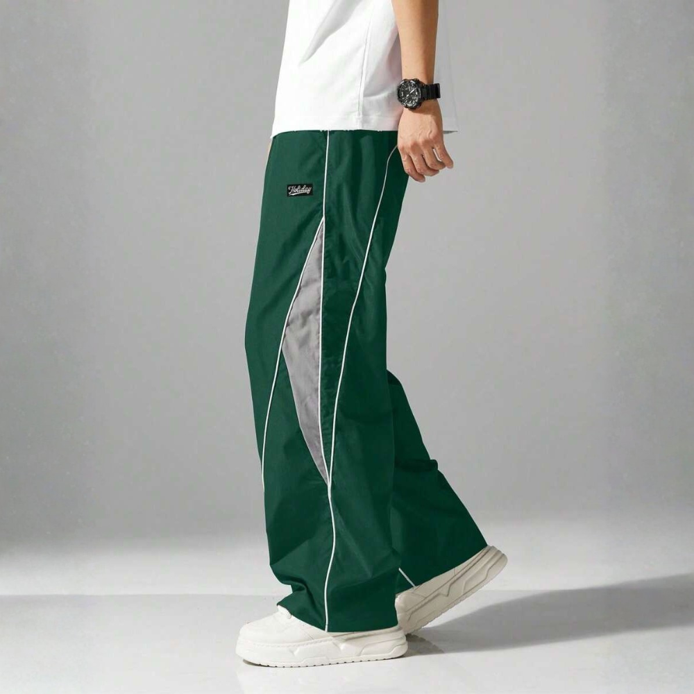 Street Style Sweatpants With Side Stripes Design And Drawstring For Men