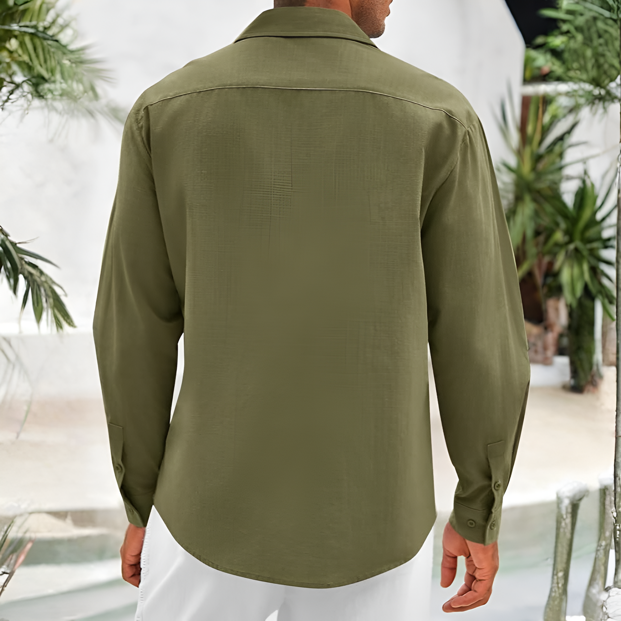 Cuban Guayabera Shirt With Long Sleeve And Button Down Style For Men