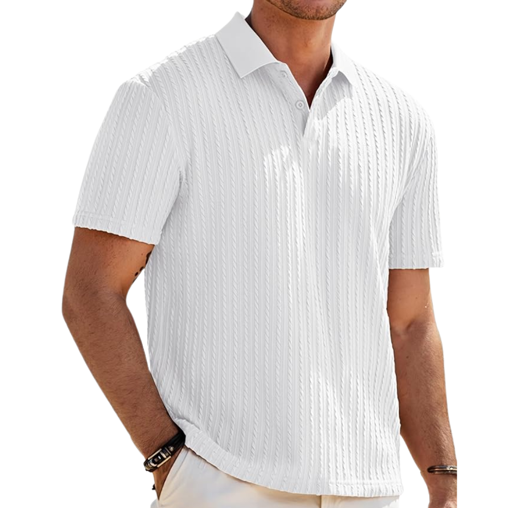 Polo Knit Short Sleeve Casual T Shirts For Men 