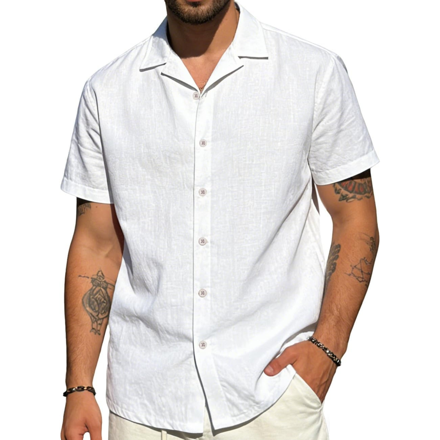Vacation Style Lightweight Button Down Shirt