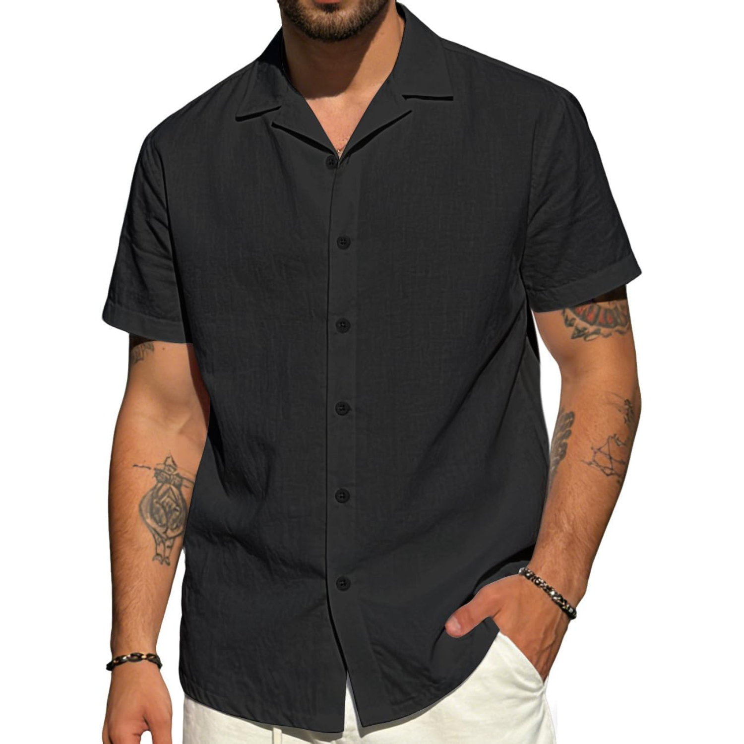Vacation Style Lightweight Button Down Shirt