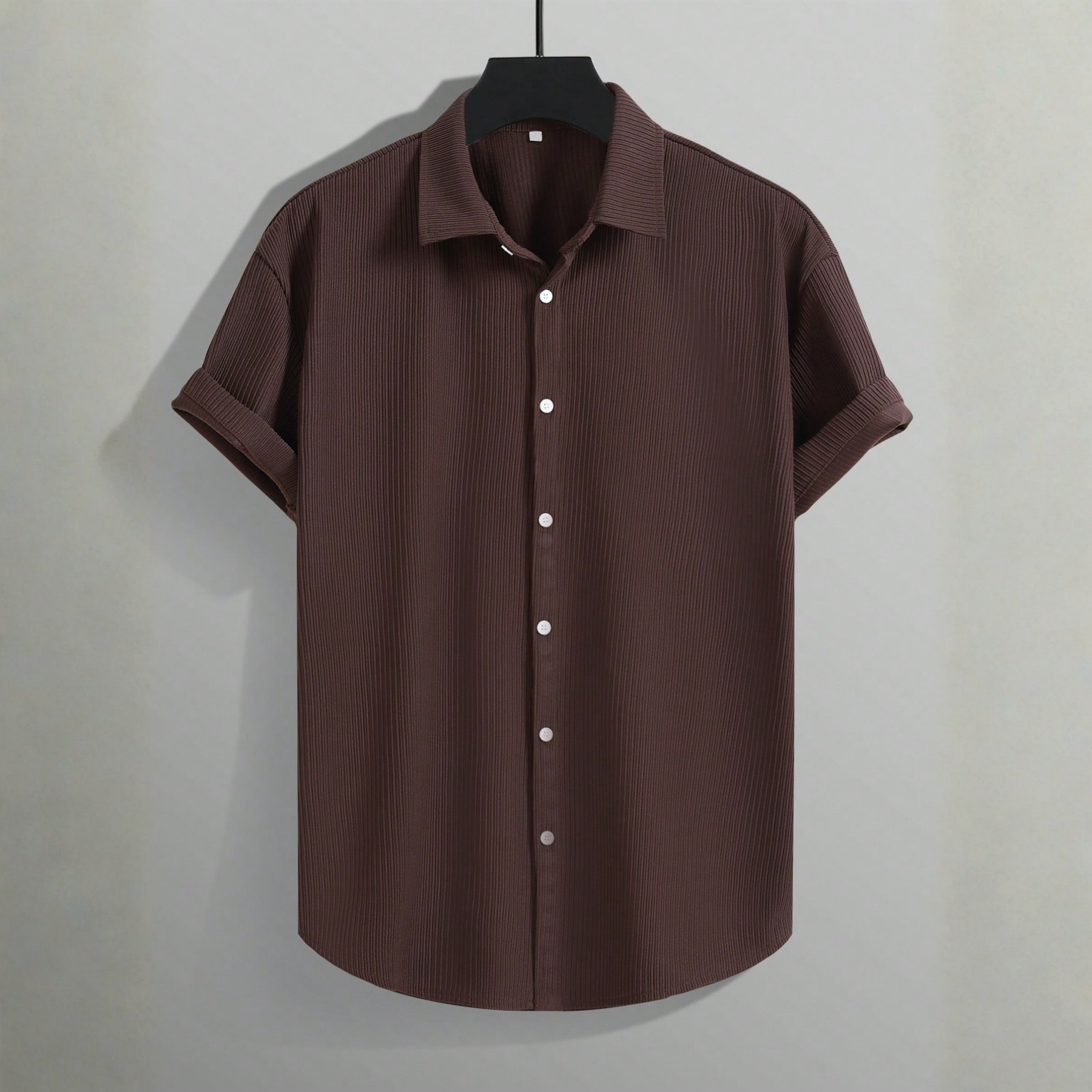 Vintage Men's Ribbed Knit Shirt