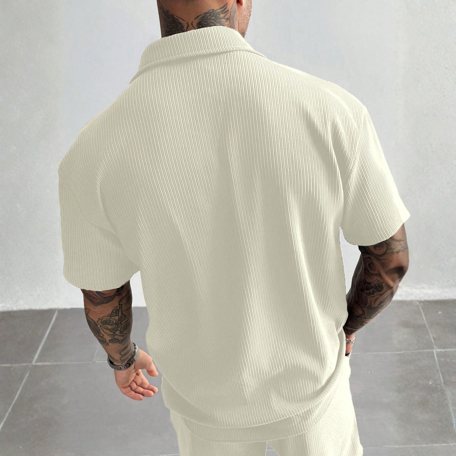 Vintage Men's Ribbed Knit Shirt