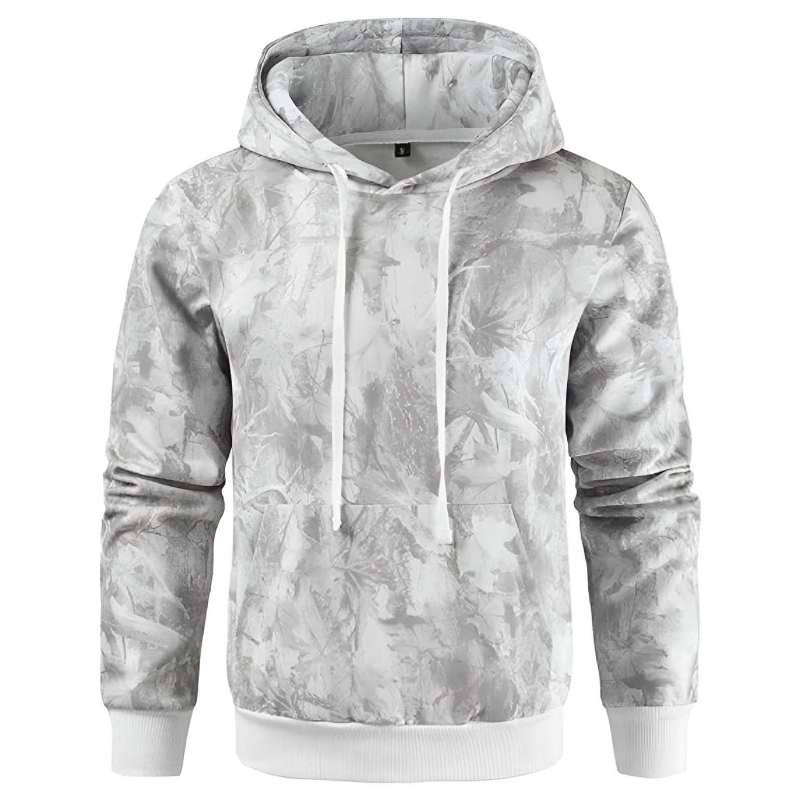 Men Camo Outfitter Fleece Hoodie Pullover Long Sleeve Casual Sweatshirt with Pocket