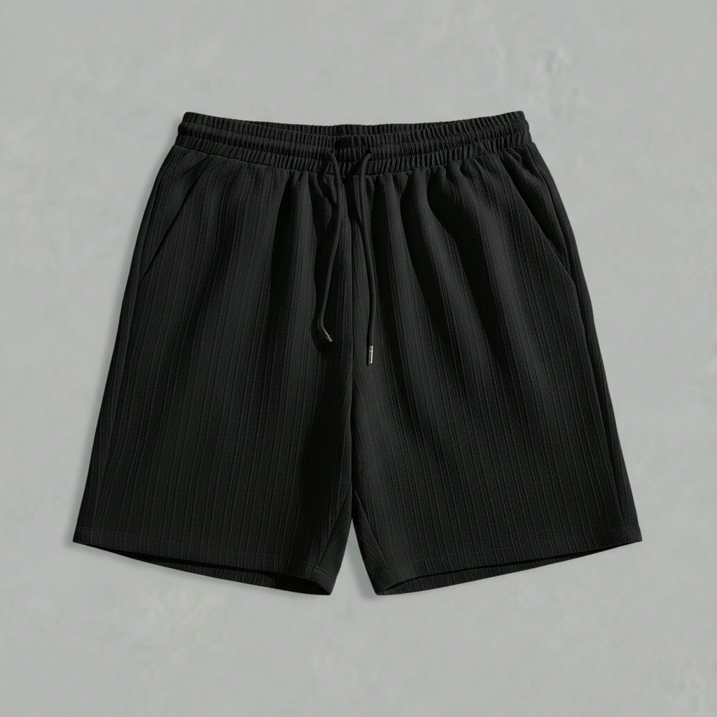 Solid Color Drawstring Athletic Shorts With Pockets For Men