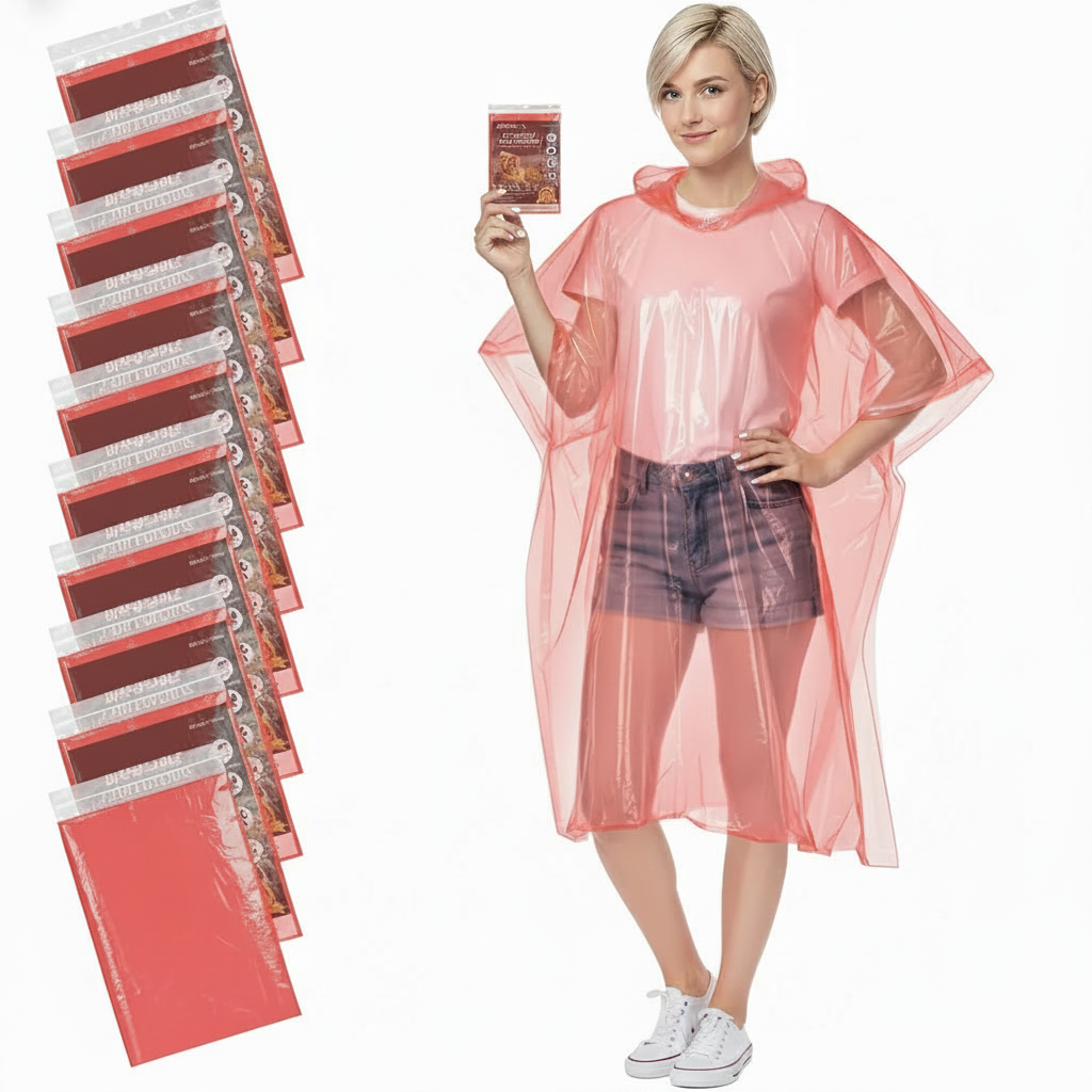 Lightweight Disposable Rain Ponchos For Adults