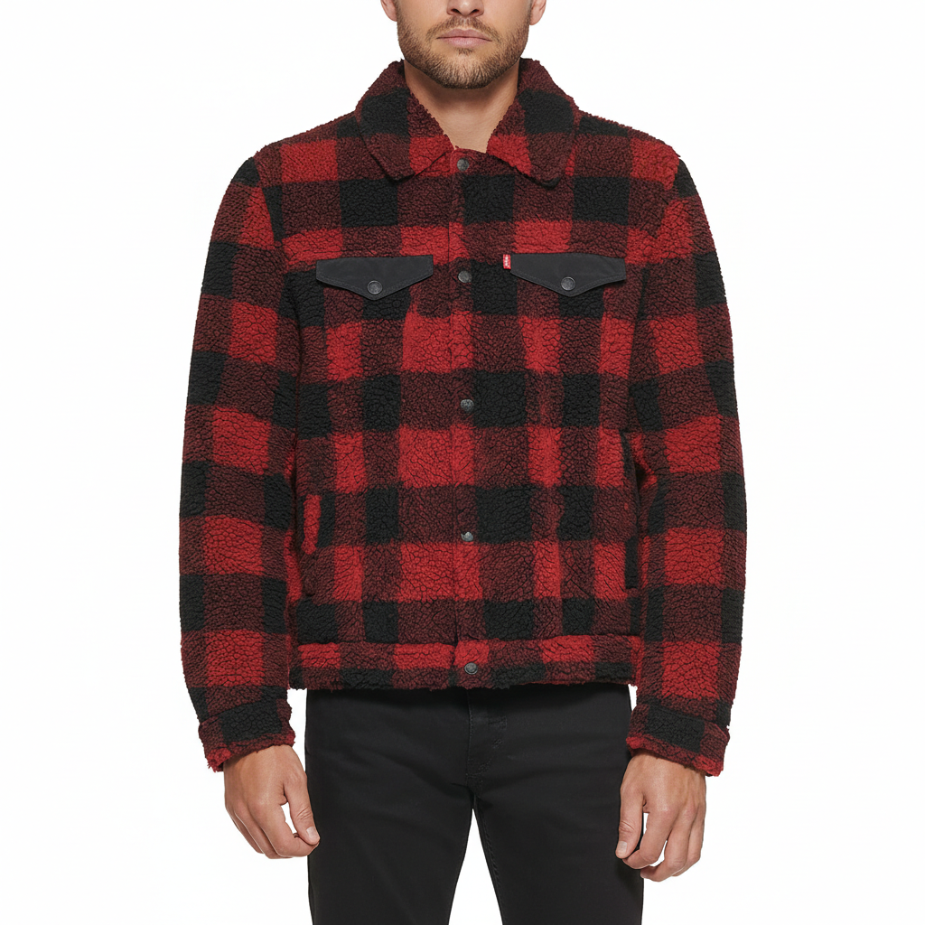 Men Sherpa Trucker Jacket