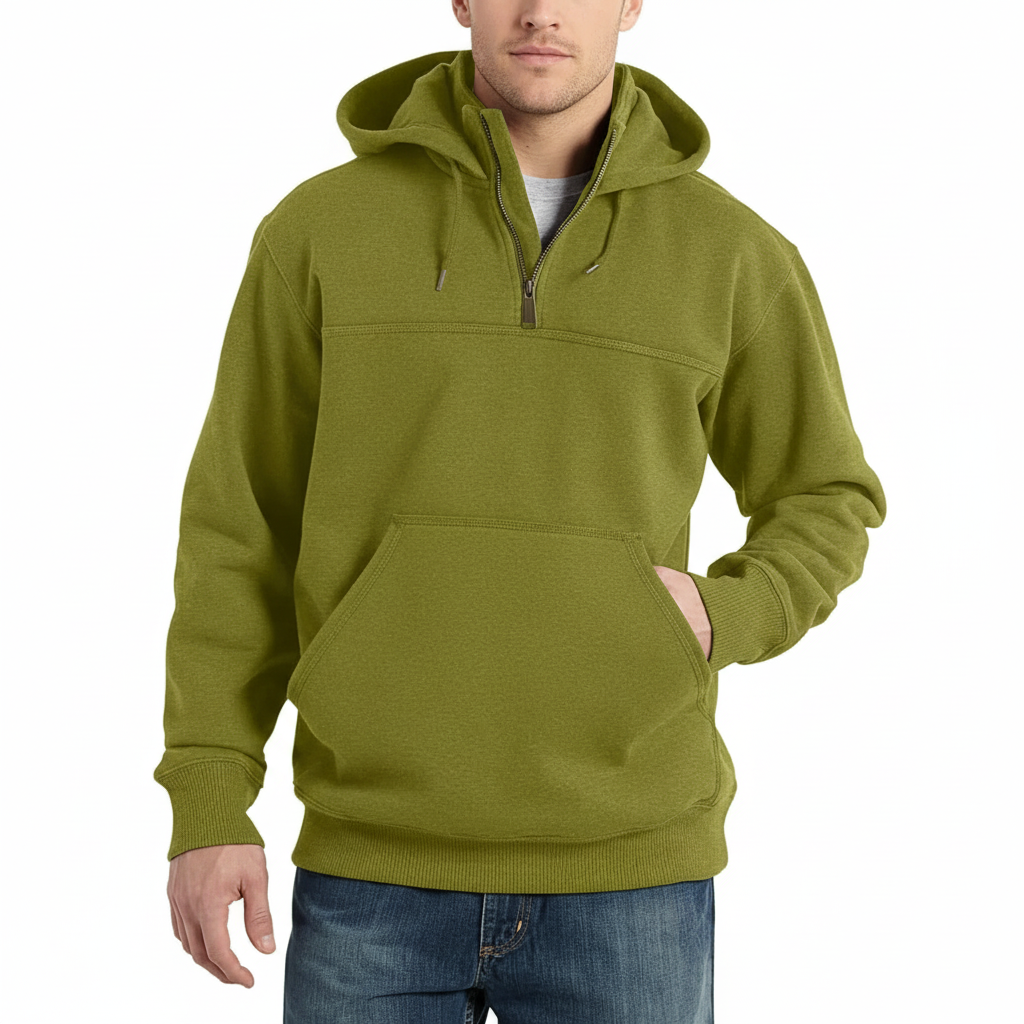 Paxton Quarter Zip Sweatshirt With Hood