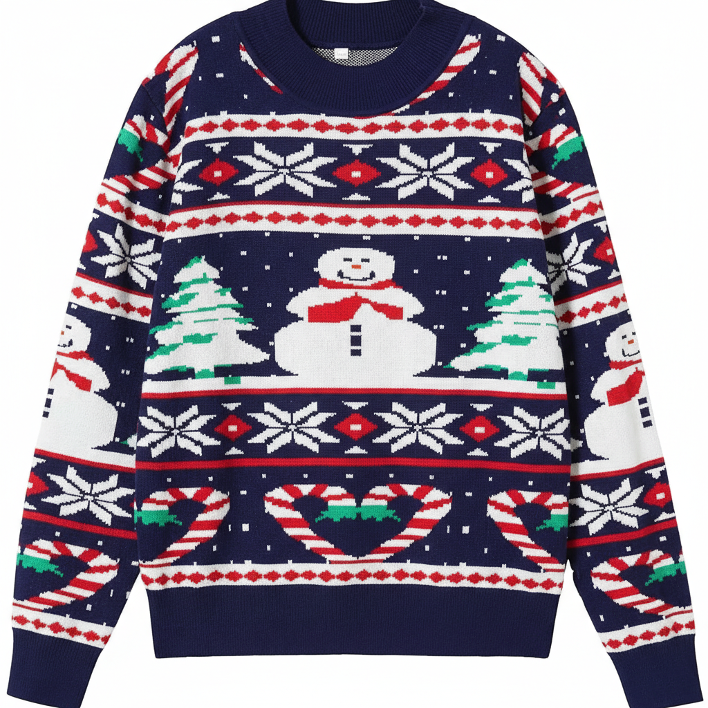 Unisex Ugly Christmas Sweaters Adult Long Sleeve Crewneck Sweaters Funny Top Pullover Xmas Party Family Gatherings