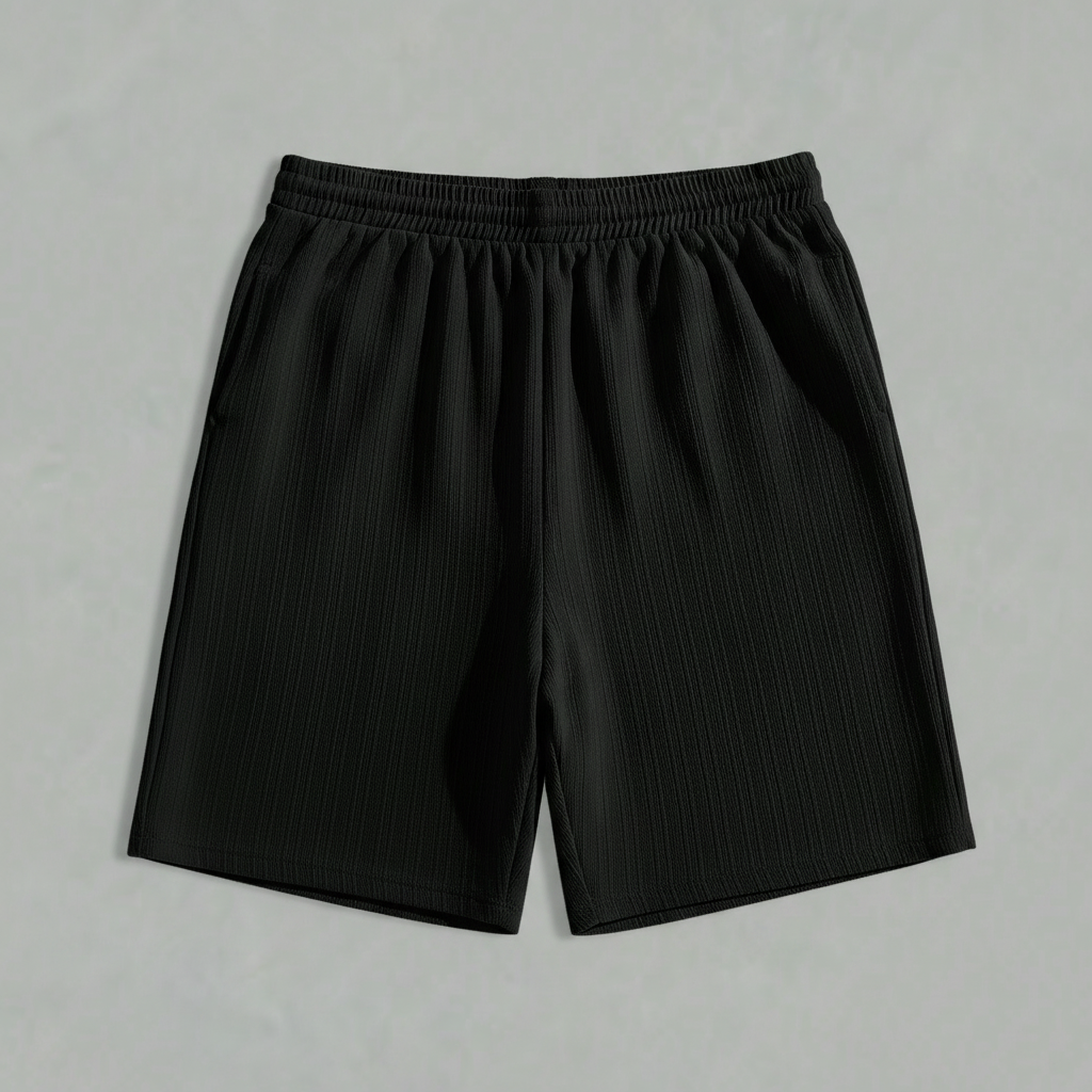Solid Color Drawstring Athletic Shorts With Pockets For Men