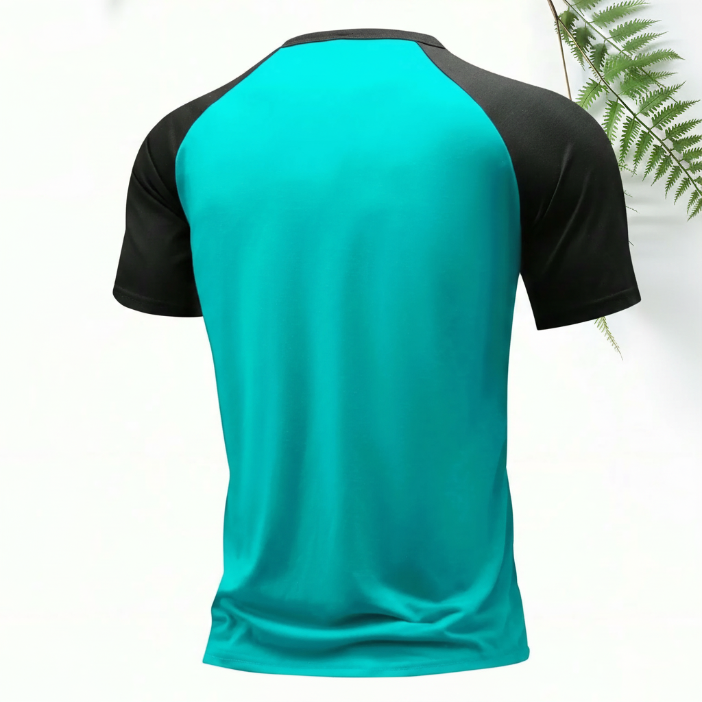 American Style Print Henley Short Sleeve T Shirt With Shorts For Men