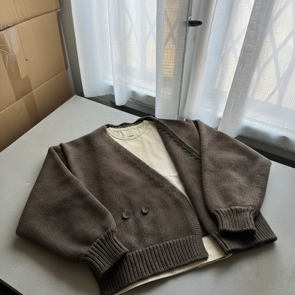 Merino Cashmere Structured Cardigan Jacket