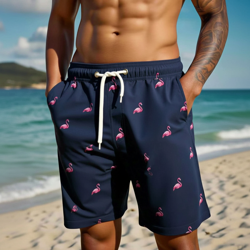 Casual Printed Beach Shorts For Men