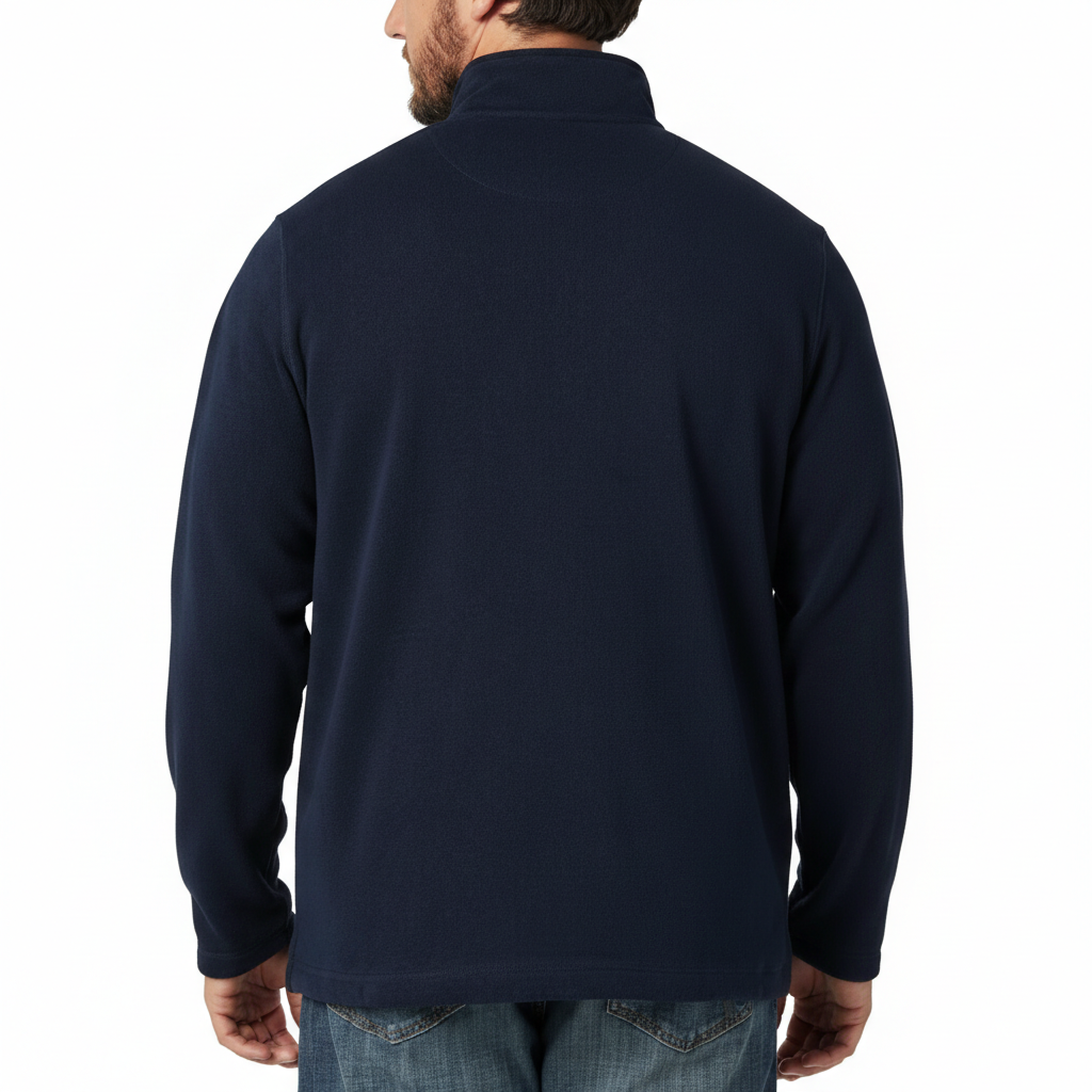 Mens Long Sleeve Fleece Quarter zip