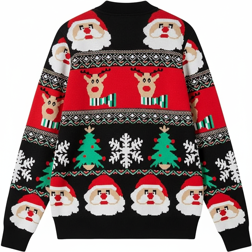 Unisex Ugly Christmas Sweaters Adult Long Sleeve Crewneck Sweaters Funny Top Pullover Xmas Party Family Gatherings