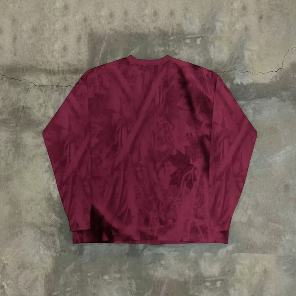 Minimalist Printed Crew Style Long Sleeve T Shirt For Men