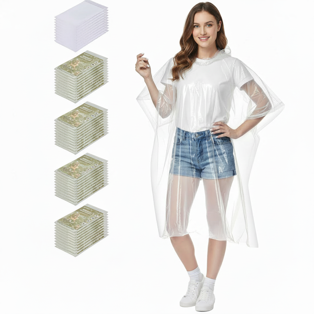 Lightweight Disposable Rain Ponchos For Adults