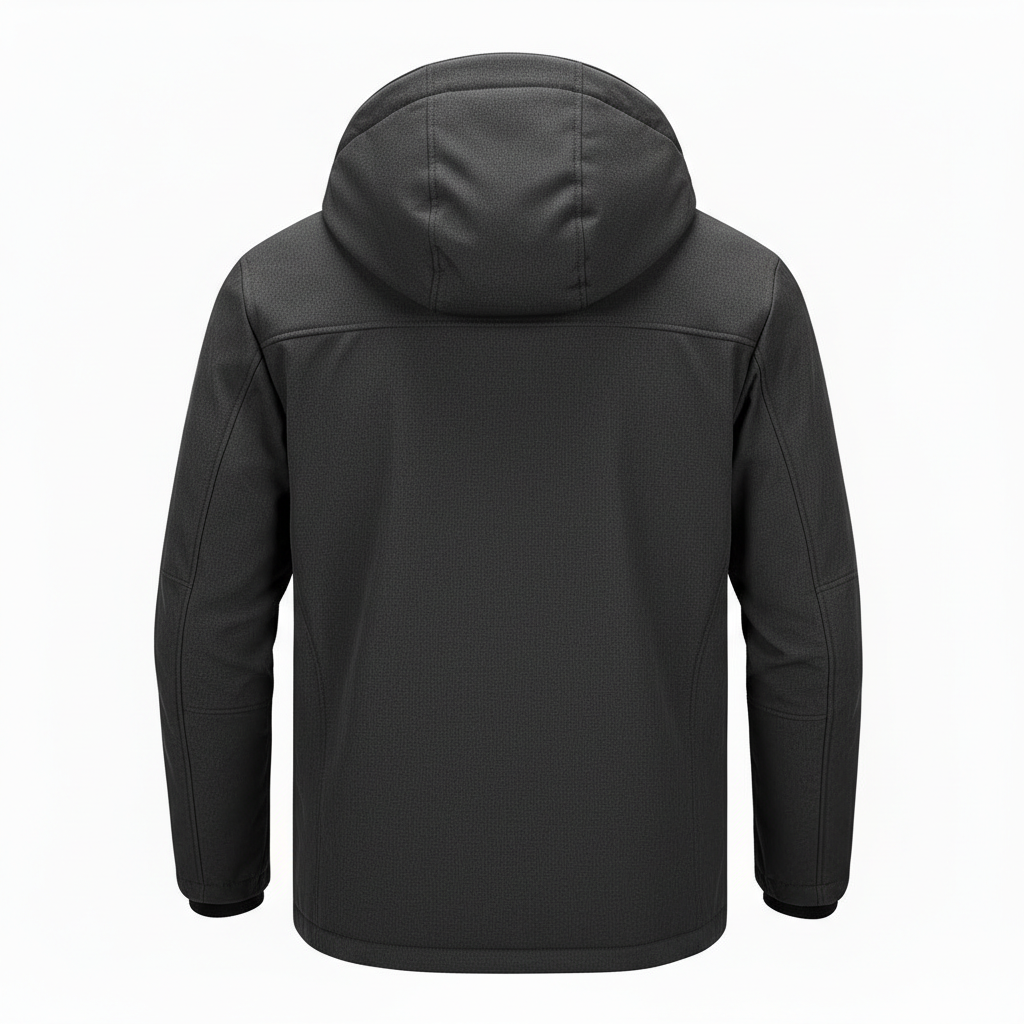 Men Hooded Softshell Jacket Waterproof Lightweight Insulated Windbreaker Fleece Lined Rain Shell Jacket