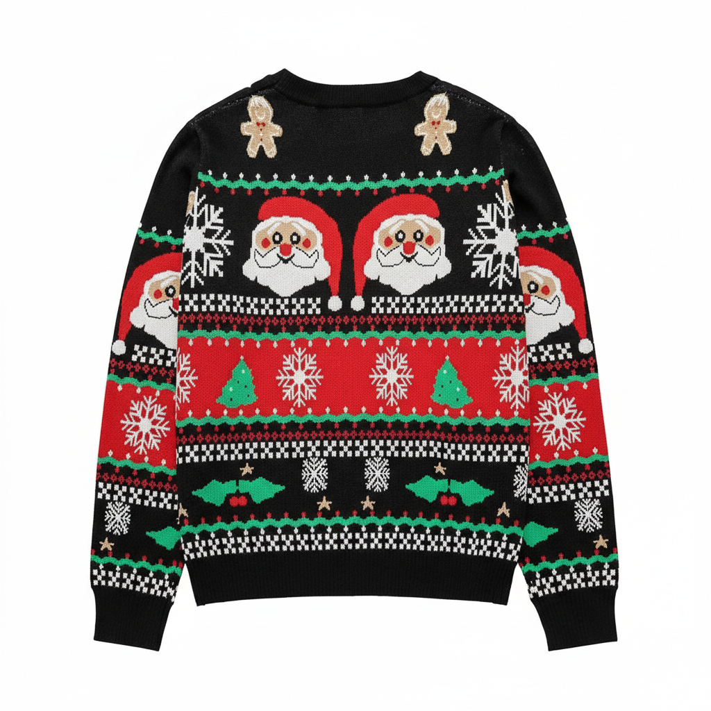 Unisex Ugly Christmas Sweaters Adult Long Sleeve Crewneck Sweaters Funny Top Pullover Xmas Party Family Gatherings