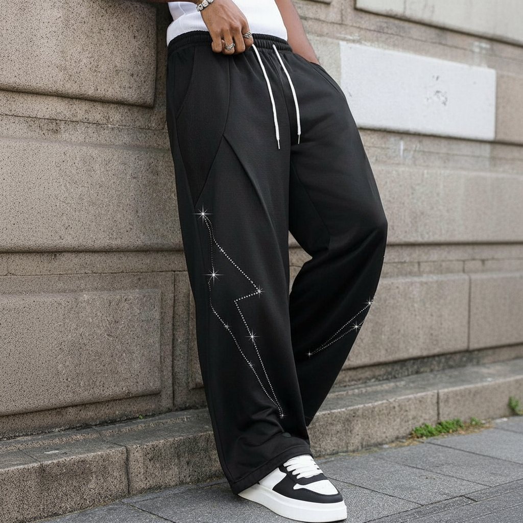 Athletic Sweatpants With Drawstring And Pocket For Men
