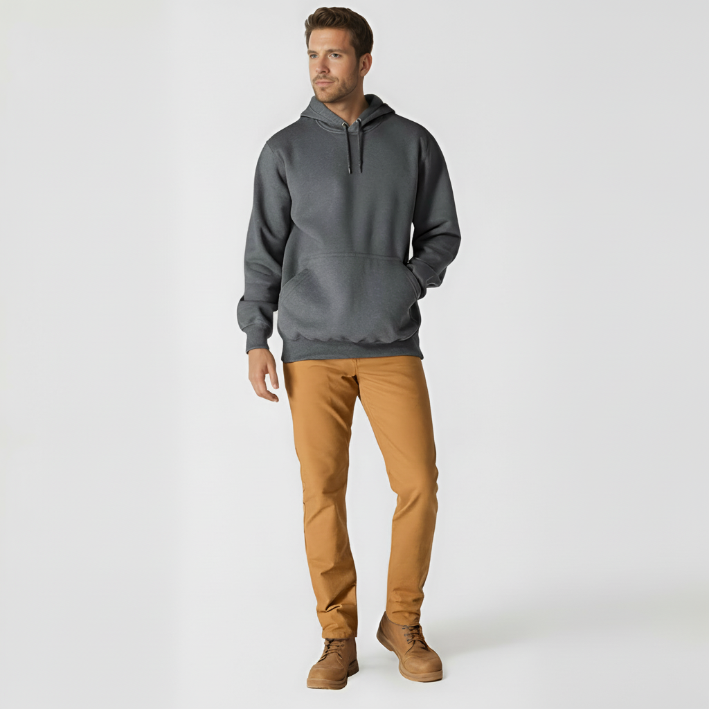 Paxton Hooded Pullover Sweatshirt With Ribbed