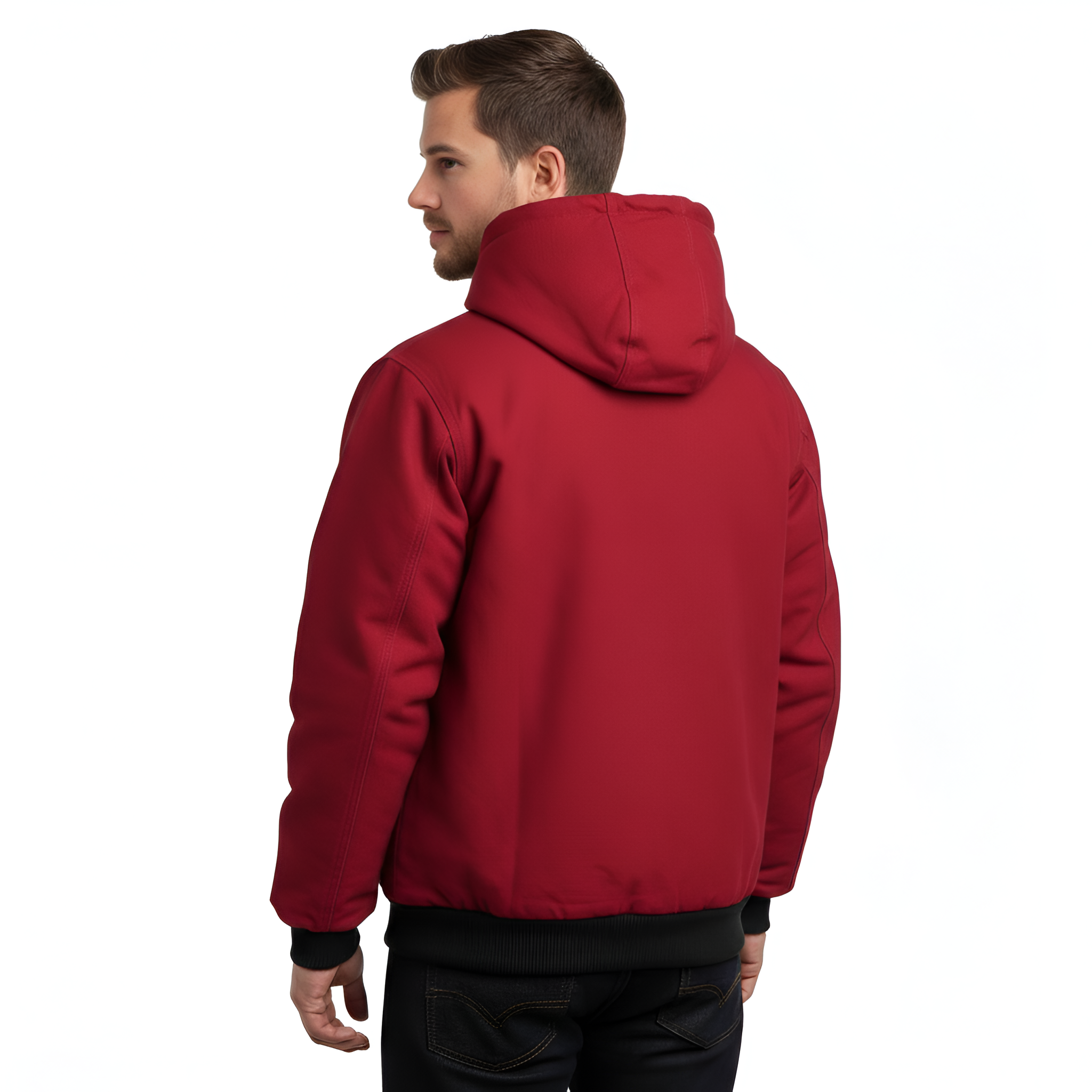 Men Loose Fit Firm Duck Insulated Flannel-Lined Active Jac