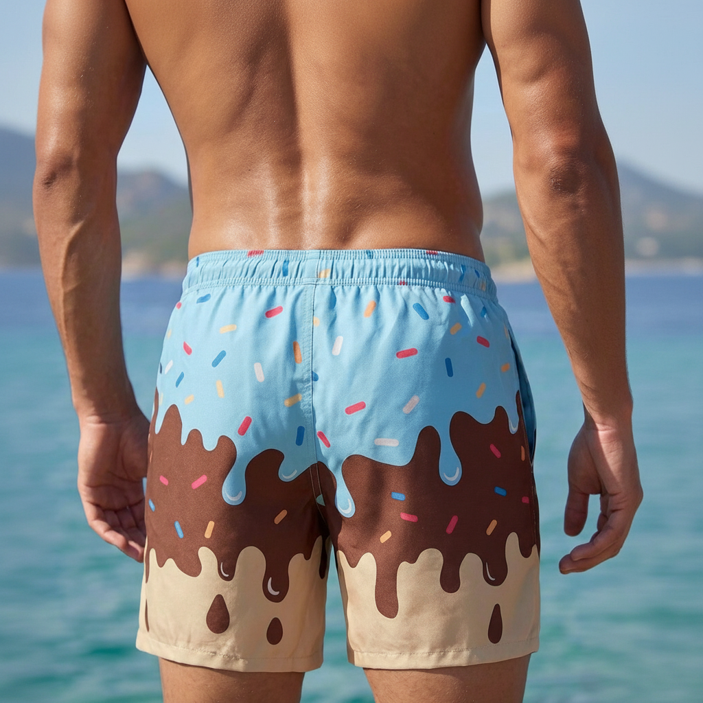 Casual Printed Beach Shorts For Men