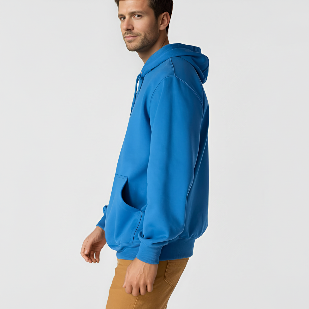 Paxton Hooded Pullover Sweatshirt With Ribbed