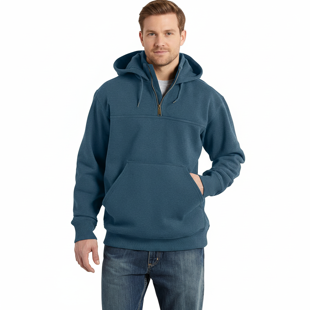 Paxton Quarter Zip Sweatshirt With Hood