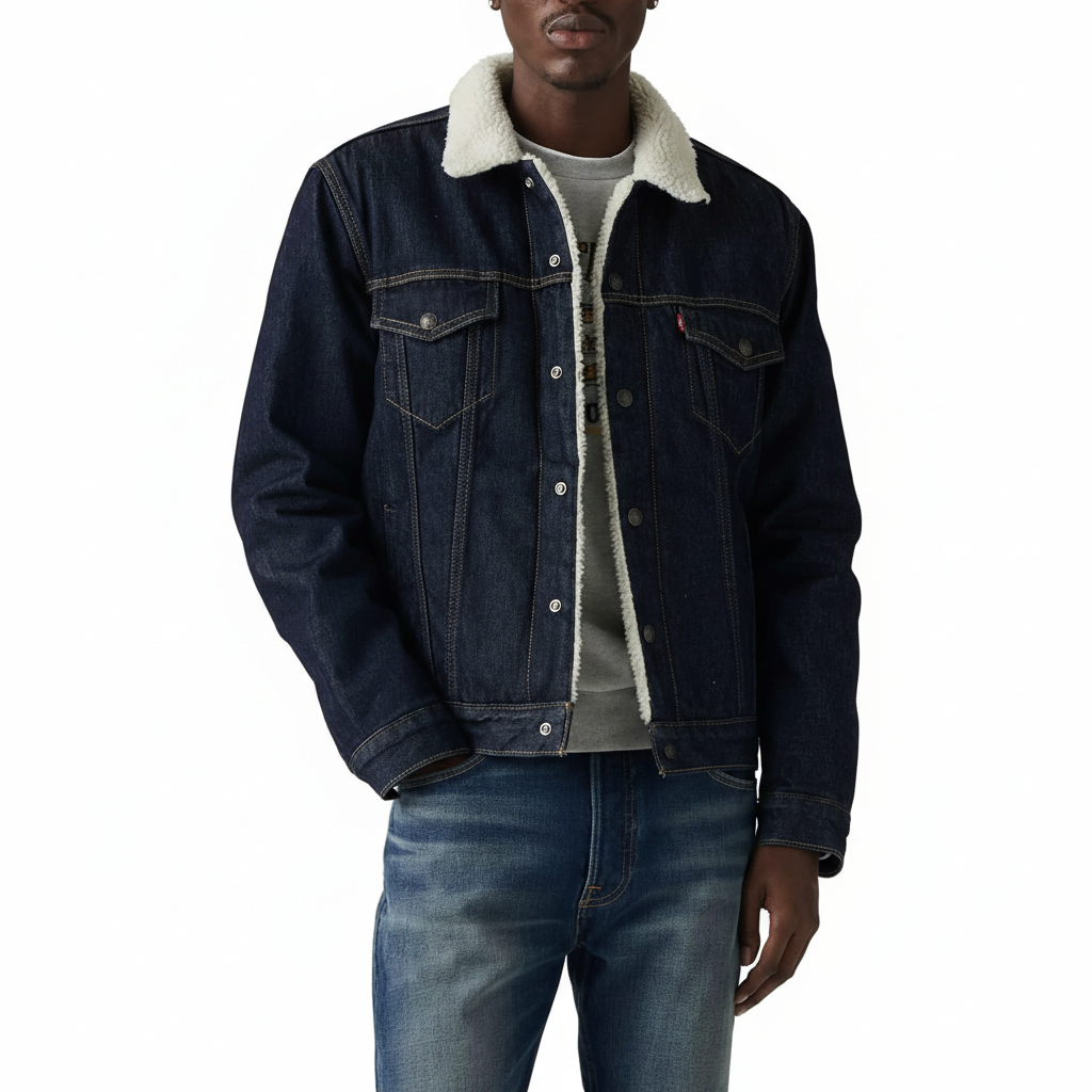 Men Sherpa Trucker Jacket
