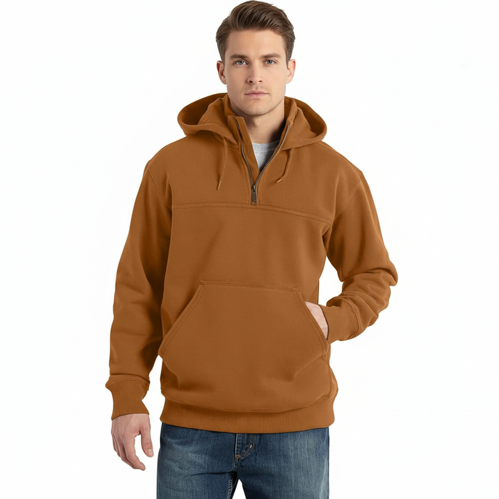 Paxton Quarter Zip Sweatshirt With Hood