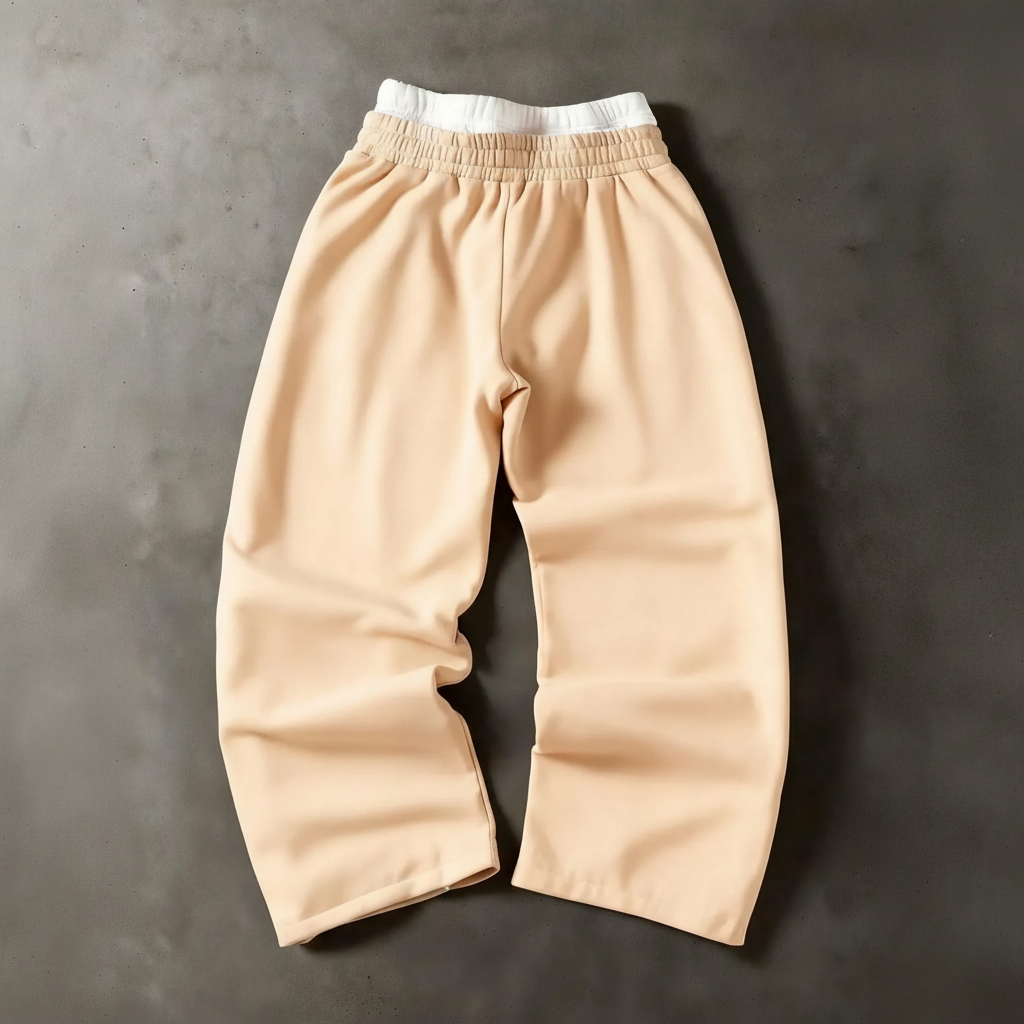 Street Style Wide Pants With Double Zipper And Side Panels