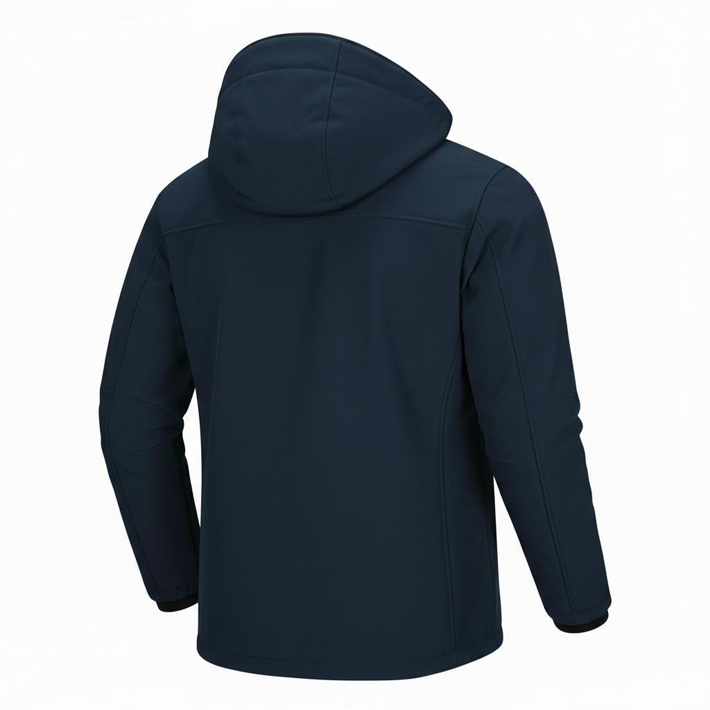 Men Hooded Softshell Jacket Waterproof Lightweight Insulated Windbreaker Fleece Lined Rain Shell Jacket