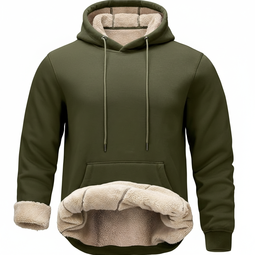 Warm Fleece Lined Pullover Hoodie