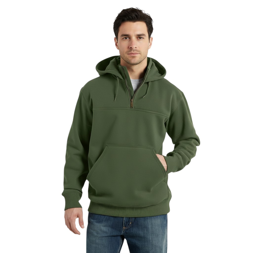 Paxton Quarter Zip Sweatshirt With Hood
