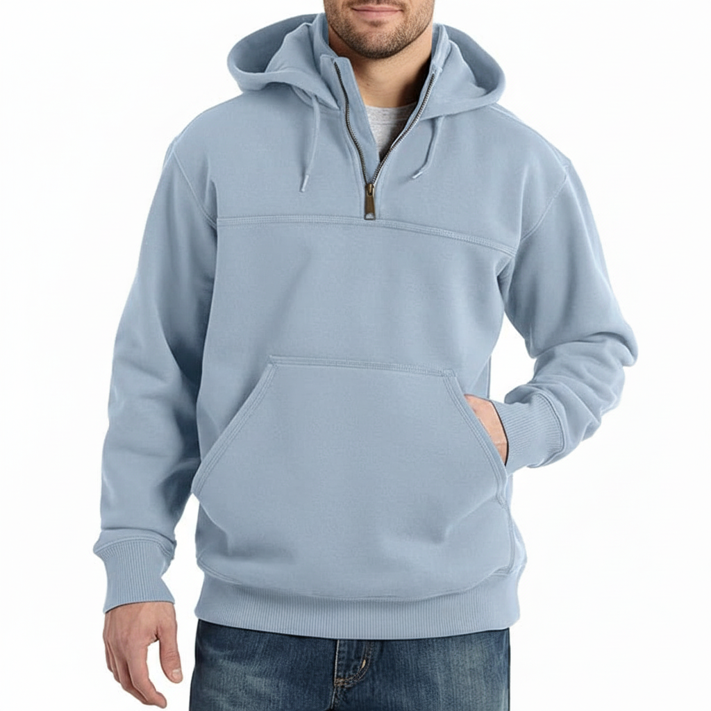 Paxton Quarter Zip Sweatshirt With Hood