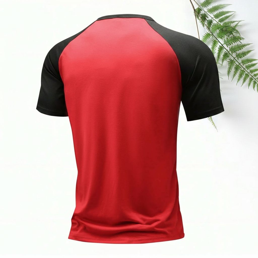 American Style Print Henley Short Sleeve T Shirt With Shorts For Men