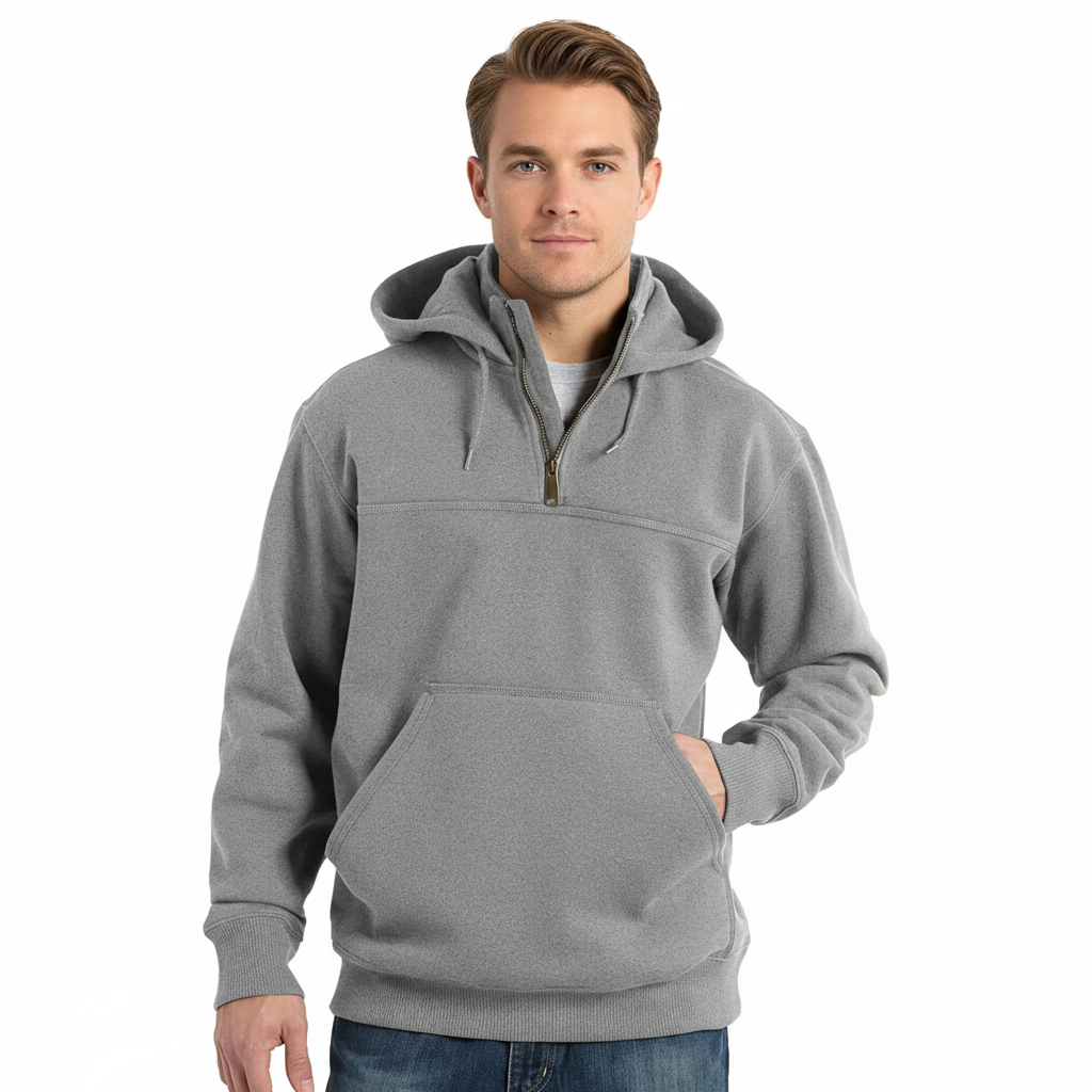 Paxton Quarter Zip Sweatshirt With Hood